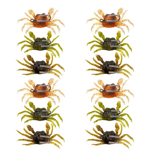 12pcs simulation soft crab - simulation,